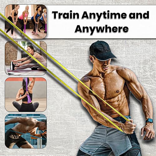 Pull Up Assistance Bands Set for Men & Women – Resistance Bands for Workout, Exercise, Body Stretching, Muscle Training, and Physical Therapy