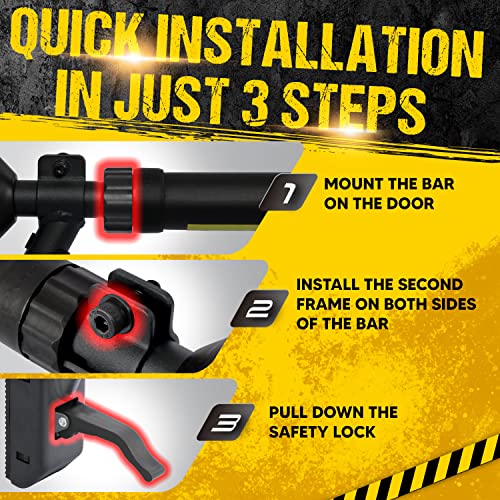 Pull Up Bar/Chin up bar Upper Body Workout Bar, Super Load-Bearing: Dual Security Locking, Two-Way Support