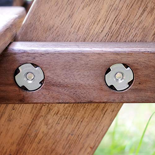 uxcell 50Pcs Carbon Steel Zinc Plated M5 x 8mm 4 Pronged Tee Nut T-Nut for Table Legs Rock Climbing Wall Woodwork Holds Wood Cabinetry