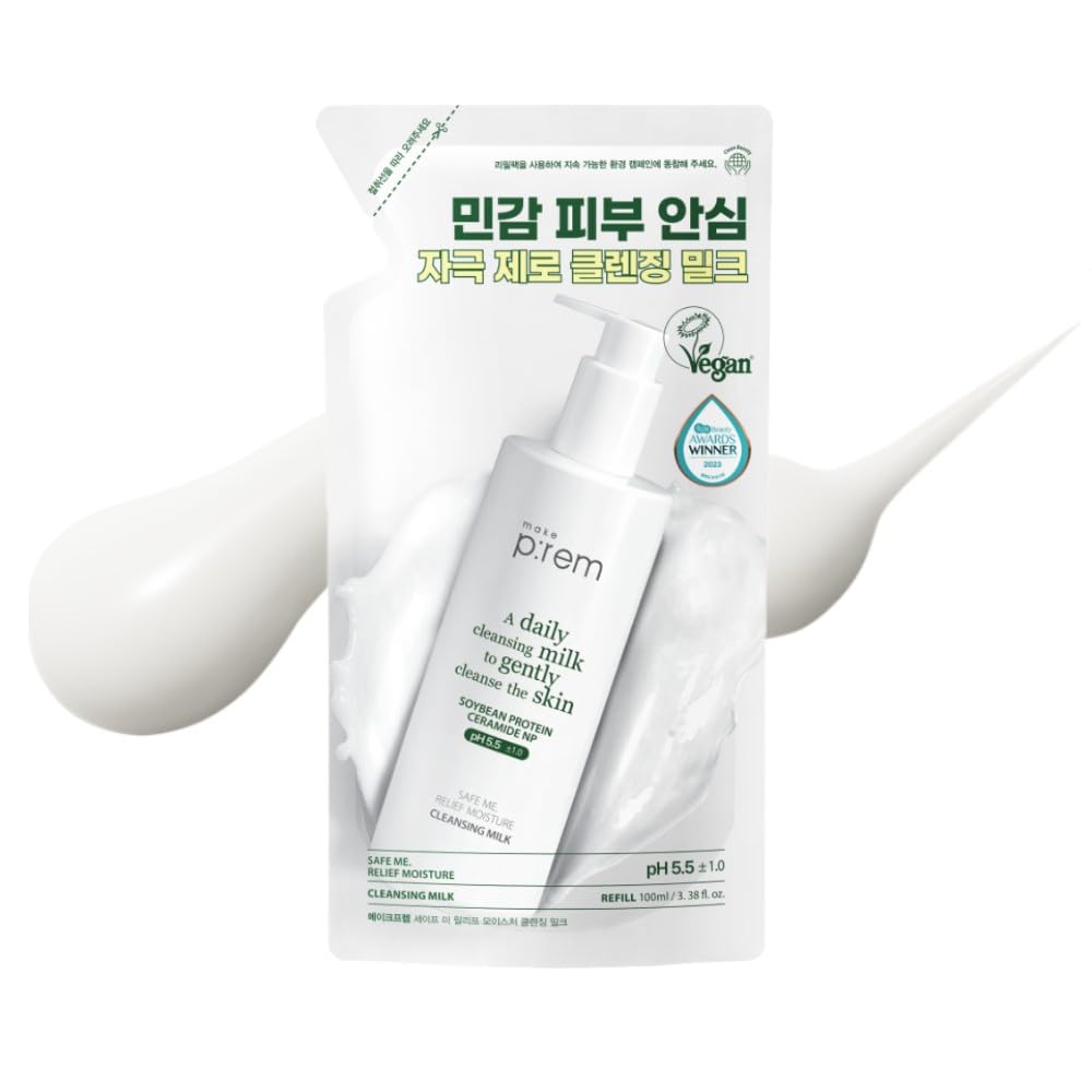 MAKE P:REM Safe Me. Relief Moisture Cleansing Milk, 3.38 fl.oz. (Refill)