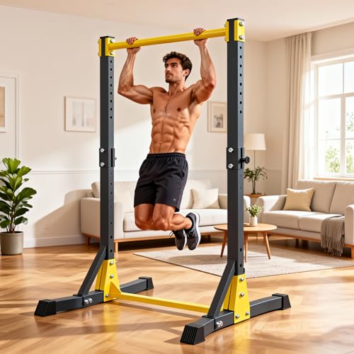 Pull Up Bar Stand,Freestanding Pull-up Bar，Free Standing Pull Up Bar for Home Gym, Pull Up Stand Station 400LBS with 11 Gears Adjustment
