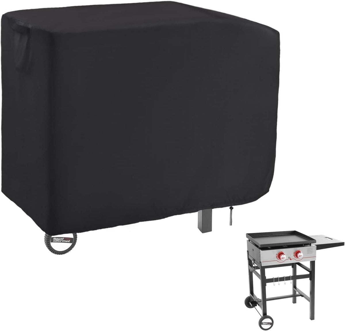 Flat Top Grill Cover for Royal Gourmet 2 Burner Griddle, 38 Inches Waterproof Cover for Outdoor Griddle/Propane Griddles/Gas Griddles/Flat Grill-38 x 24 x 33.8 Inch