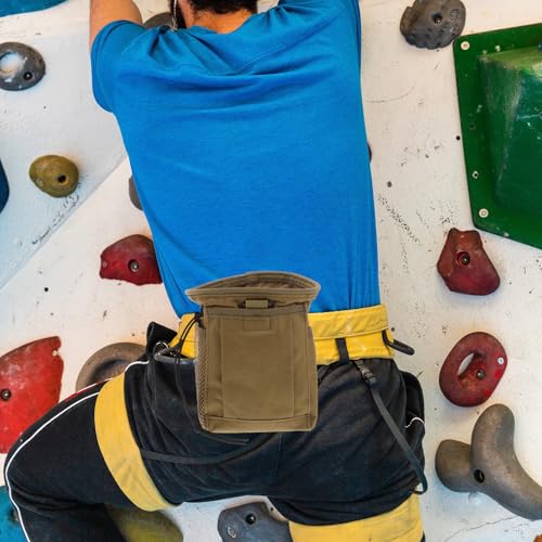 Lightweight Outdoor Utility Pouch Multipurpose Fanny Pack with Drawstring Chalk Holder Adjustable Waist Pouch for Hiking and Outdoor Activities Made of Sturdy Oxford Cloth