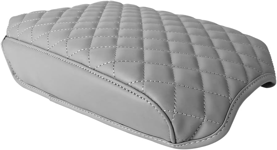 sportuli Center Console Cover Anti-Scratch Leather Armrest Cushion Compatible with 2020 2021 2022 2023 2024 Kia Telluride accessories (Gray)