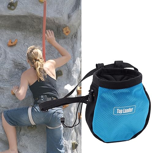 Rock Climbing Chalk Bag Outdoor Bouldering Magnesia Pouch Drawstring Closure Nonslip Magnesia Powder Hiking and Camping Accessories Portable Chalk Bucket