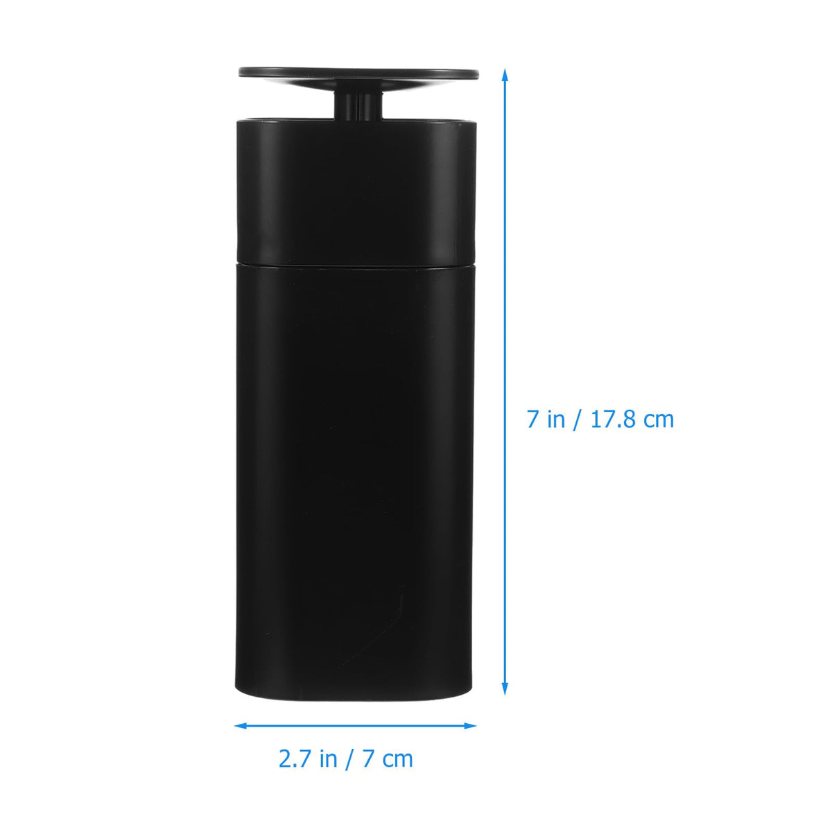 DOITOOL Push Down Empty Pump Dispenser Bottle, Push Down Liquid Pumping Empty Bottle Dispenser for Nail Polish and Makeup Remover, 2.75 x 2.75 x 7inch, Black