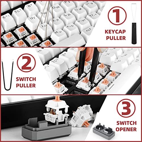 RUNJRX Keyboard Lube Kit GPL 205G0 0.53oz/15g for Mechanical Keyboard Lube, Switch Opener for MX Kailh,Keyboard Tools with Keycap Puller - style: Lube Kit-C