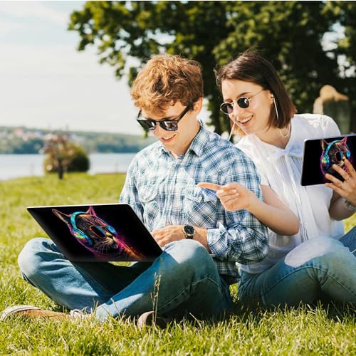 Universal Laptop Skin Sticker with 2 Wrist Pad Skins, Waterproof Scratch Resistant Vinyl Laptop Cover Decal, Cut to Fit for 11–15.6 Inch MacBook HP Dell Lenovo, Cool Cat with Glasses - color: Cool Cat with Glasses