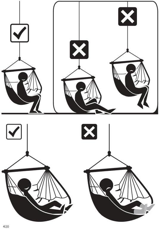 LA SIESTA® - XL King Domingo Hammock Swing Chair - Weather & Tear Resistant Hanging Hammock Chair - Indoor Outdoor Hammock Chair Swing - Hanging Chair for Patio Porch Bedroom - Max 355 Lbs, Marine