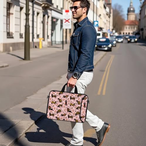10 inch Messenger Bag Carrying Case with Handle Accessory Pocket Fits 7 to 10-Inch Laptops/Notebook/Kids Tablet (7-10.2 inch, Flowers Cats) - color: Flowers Cats, size: 7-10.2 inch