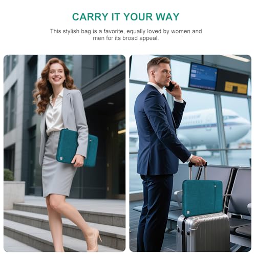 DOMISO 17 inch Laptop Sleeve Case Notebook Bag Protective Carrying Handbag for 17.3" Notebook/Dell Inspiron/MSI GS73VR Stealth Pro/IdeaPad 300 320 321/HP Envy/LG Gram 17"/ASUS ROG Strix GL702VS, Teal - color: Teal, size: 17 inch