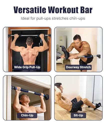 Pull Up Bar for Doorway Chin Up Bar, No Screws Door Frame Width Locking Adjustable 72-97cm (28-38 in) Body Fitness Training Equipment, Strength Training Pull-up Bars for Home Gym, Max Load 440lb