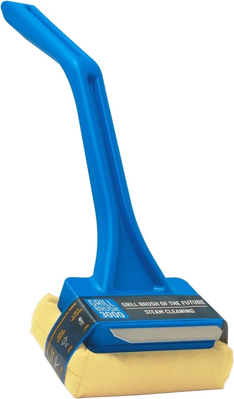 Grill Rescue BBQ Replaceable Scraper Cleaning Head, Bristle Free - Safe, Durable and Unique Scraper Tools for Cast Iron or Stainless-Steel Grates, Barbecue Cleaner (GB3000)