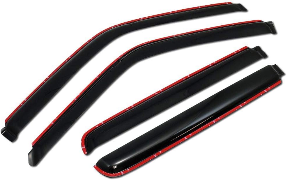 in-Channel Window Visors Vent Shade Rain Guards - Compatible with 1992-2000 Chevy C/K 2500 3500, 1992-1998 Silverado, 1992-1999 Suburban, 1995-1999 Tahoe, 1999-2000 Cadillac Escalade