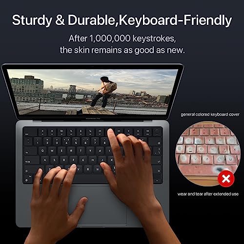Soonjet for MacBook Air 15 inch Case, M5 M4 M3 M2 2026-2023 Keyboard Cover | 100% Color Match, Matte Starlight Clear, Anti Crack & Fingerprint & Scratch, Ultra Thin & Light, Protective Laptop Hard Shell - color: Frost Starlight