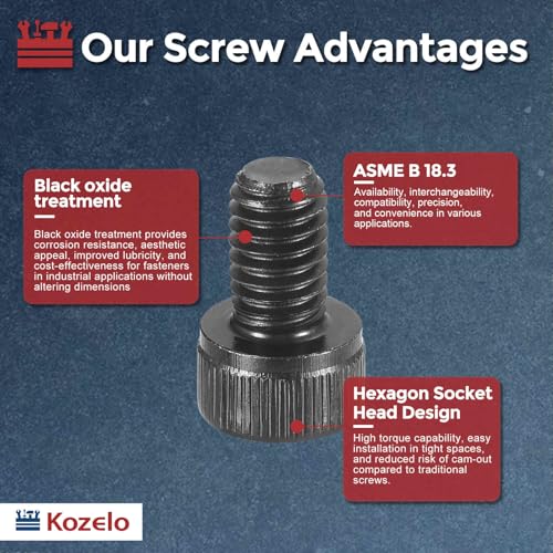 25pcs Socket Head Cap Screws - [M6-1 x 12mm] Alloy Steel Black Oxide Grade 12.9 Internal Hex Screw for 3D Printer Furniture Industrial Use, Black - size: M6-1x12mm