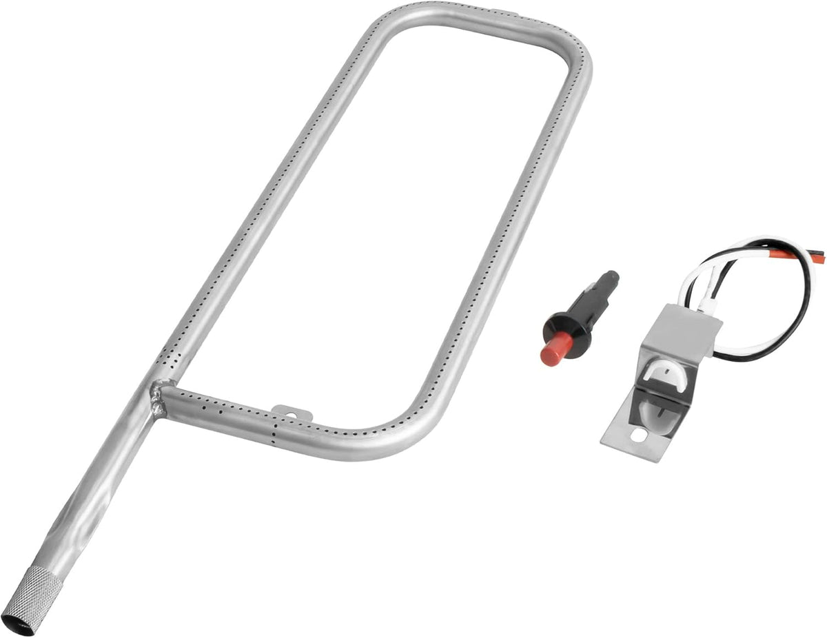 DELSbbq Burner Tube Kit for Weber Traveler Portable Gas Grill, Grill Burner with Ignitor Kit Replacement Part for Weber Traveler Portable Gas Grill 9010001, 19001, 80463