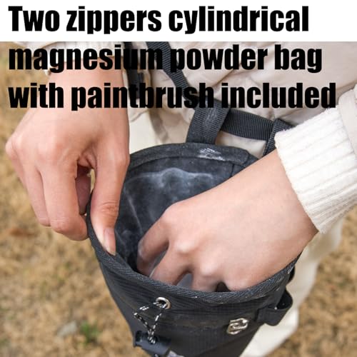 Adjustable Bouldering Chalk Bag Talcum Powder Weightlifting Pouches Rock Climbing Bags Climbing Equipment Bouldering Bucket - color: Willow Green