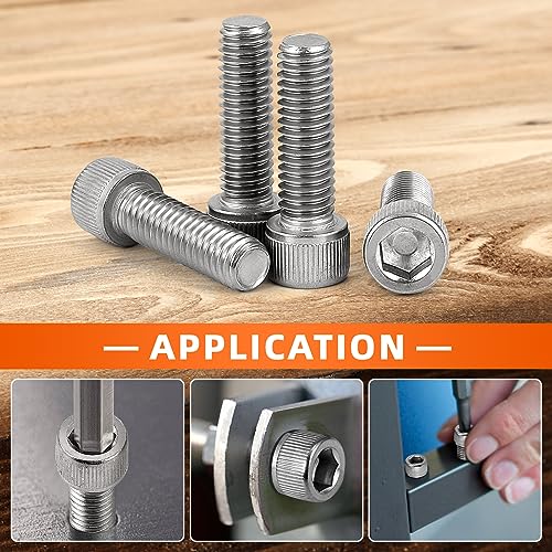 #6-32 x 3/4" Socket Head Cap Screws Bolts, Stainless Steel 18-8 (304), Bright Finish, Allen Socket Drive, 100 PCS - size: 6-32 x 3/4"