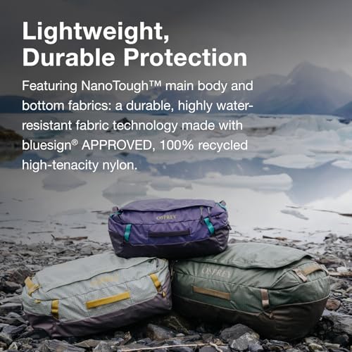 Osprey Transporter Lightweight Travel Duffel Bag - Extra Large Water Resistant Durable Gear Bag for Men and Women - color: Pine Leaf/Earl Grey, style: 120l