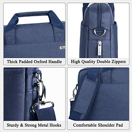 Voova 15.6-15 Inch Laptop Bag, Computer Bag, MacBook Bag, Blue | Expandable splash-proof laptop messenger bag with removable strap; fits notebooks, MacBook, HP, Dell, Lenovo and Asus - color: Blue, size: 14-15.6 Inch