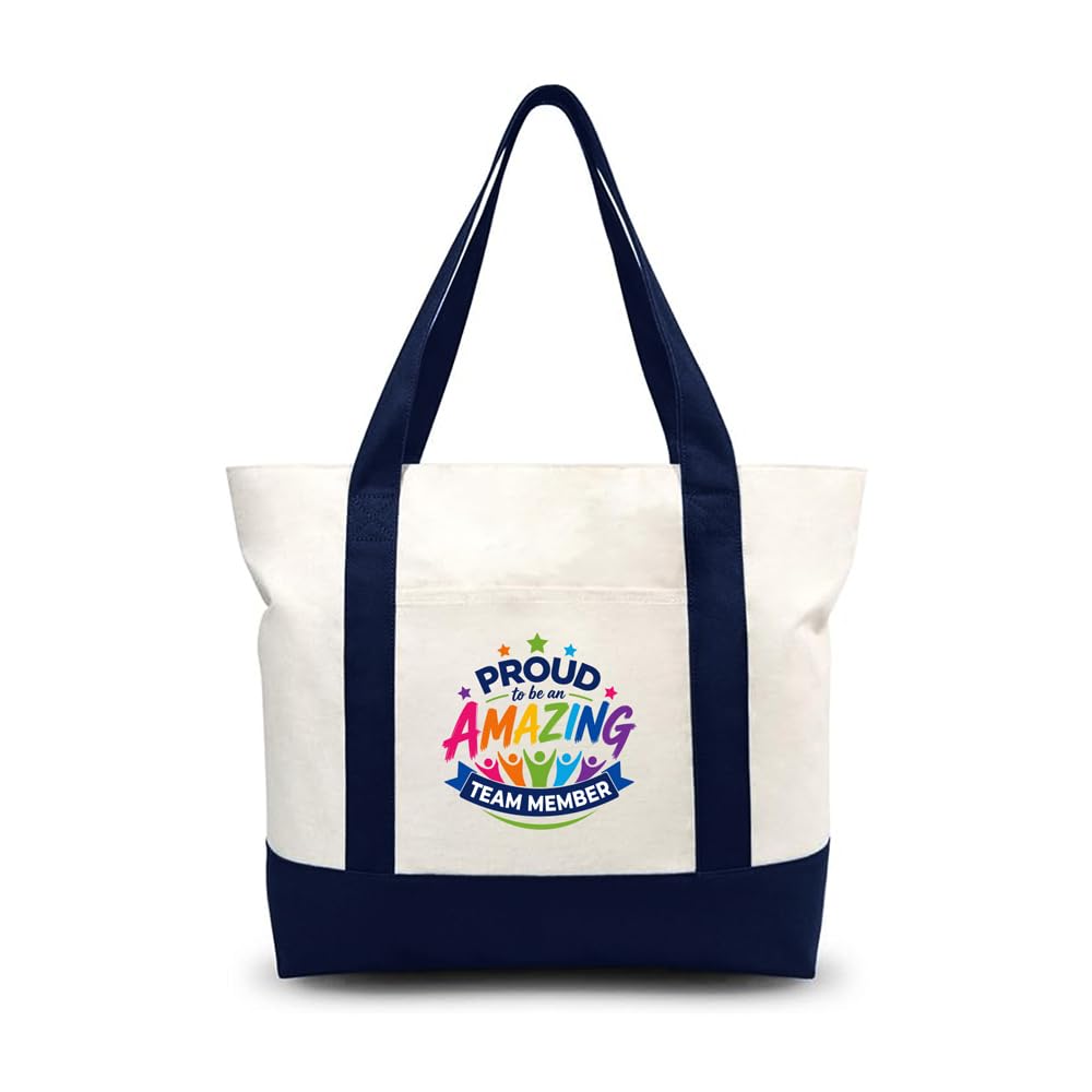 Promos On-Time Team Member Appreciation Set with Tote, Tumbler & Candy Packs for Employee & Staff Appreciation Gift Giving