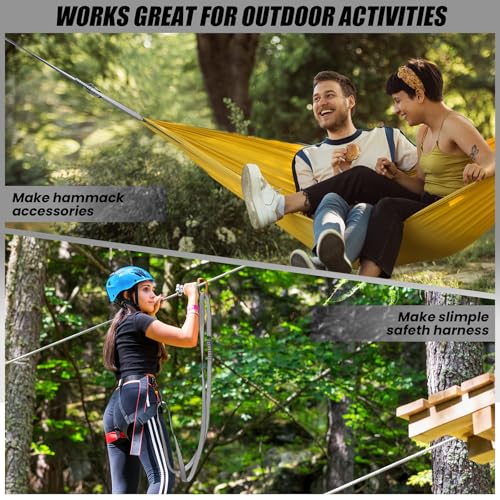 18MM Nylon Climbing Slings Runners 23 kN Strong Webbing Straps for Rock Climbing, Rappelling, Swing, Yoga Hammock etc - color: 2PCS Grey, size: 24inch/60cm