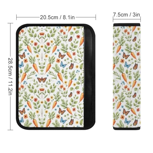 2 Pack Cute Rabbit Bunny Car Seat Belt Pad Soft Padded Seat Belt Cushion for Child, Stroller Pushchair High Chair, Shock Absorption - color: Pattern 1066