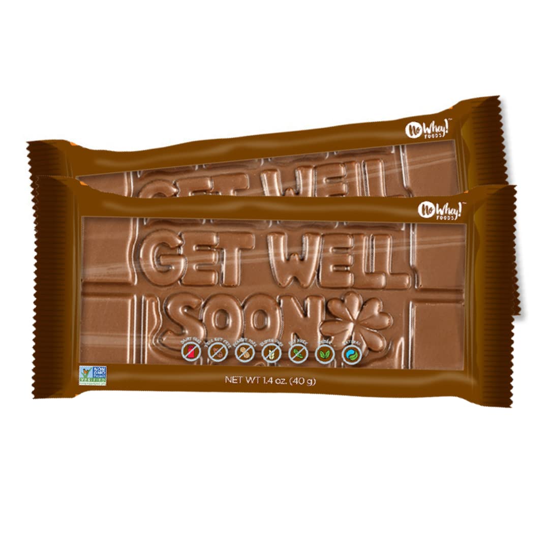 Get Well Soon 3D Bar, 2 PACK - Vegan, Dairy & Nut Free, Allergy Friendly