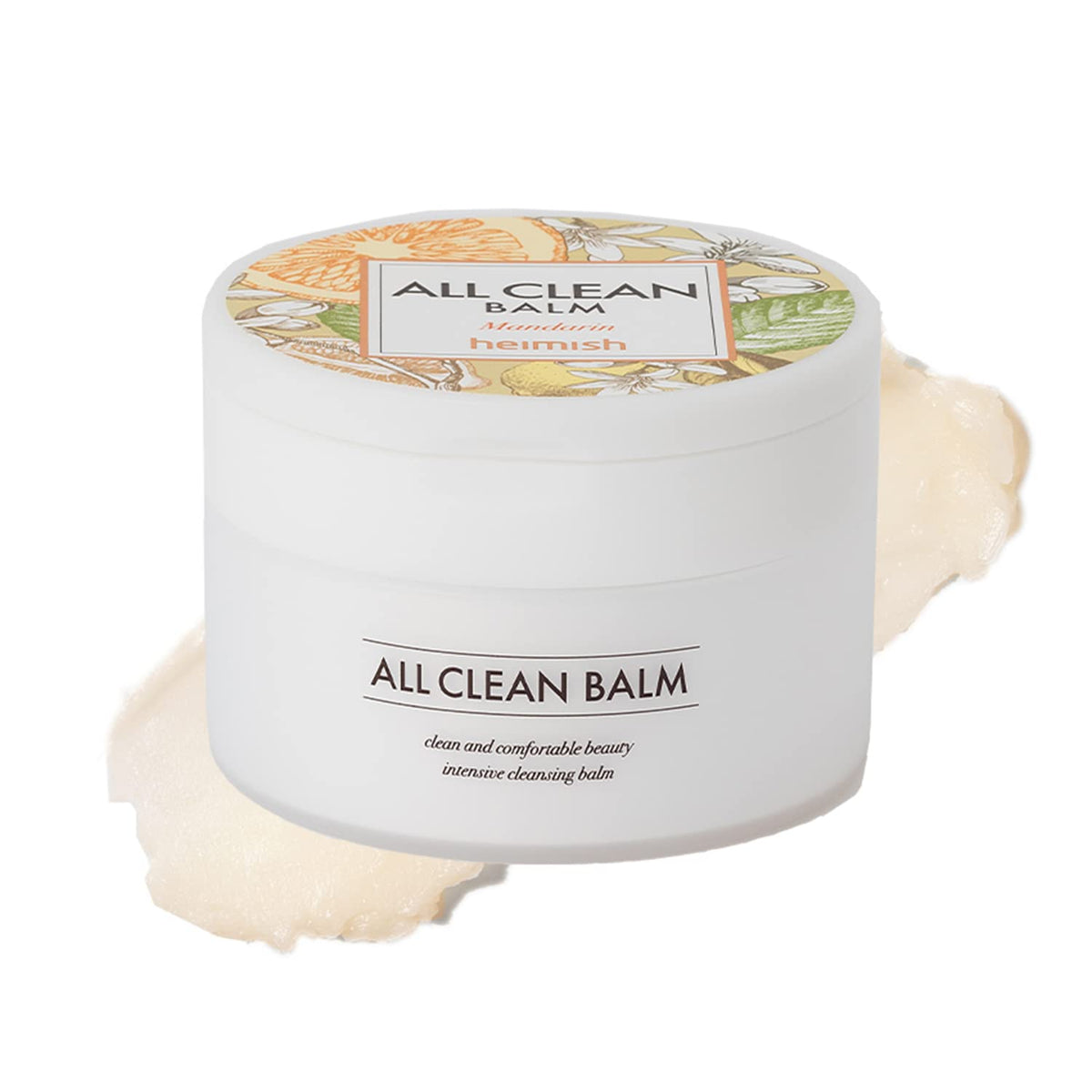HEIMISH All Clean Balm Mandarin, Cleansing Balm, Waterproof Eye Makeup Remover, Oil Cleanser, Face Wash, Double Cleanse, Ceramide, Vegan, For Sensitive Skin, Korean Skincare, 4.0 fl oz / 120ml