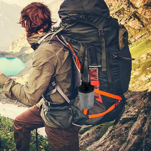 GARVALON Anti-Slip Chalk Bag for Rock Climbing and Bouldering with Wear-Resistant Oxford Fabric and Fleece Material, Portable Powder Bag Suitable for Outdoor Mountaineering and Climbing
