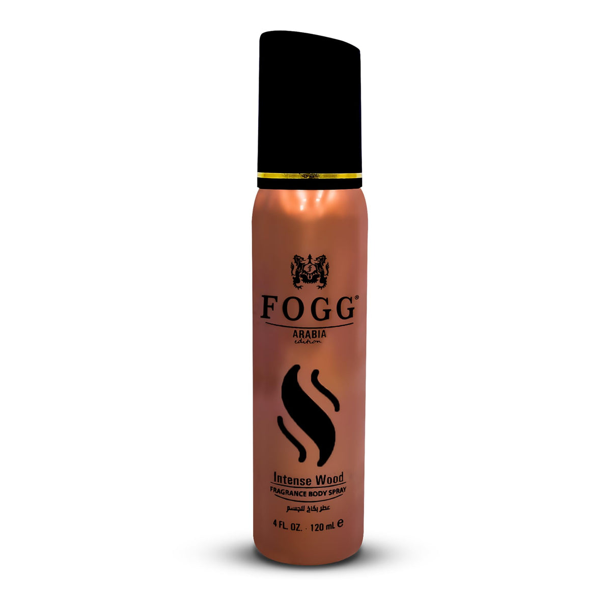 Fogg Intense Wood Amber Woody Mens Body Spray - Arabian Perfume Body Spray for Men - Opens with Notes of Lemon, Bergamot, Pepper, Ginger - 4 oz