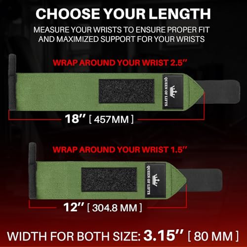 TECEUM Elastic Cotton Weightlifting Wrist Wraps with Thumb Loops, 1 Pair - color: Military Green, style: 12" – Beast Mode