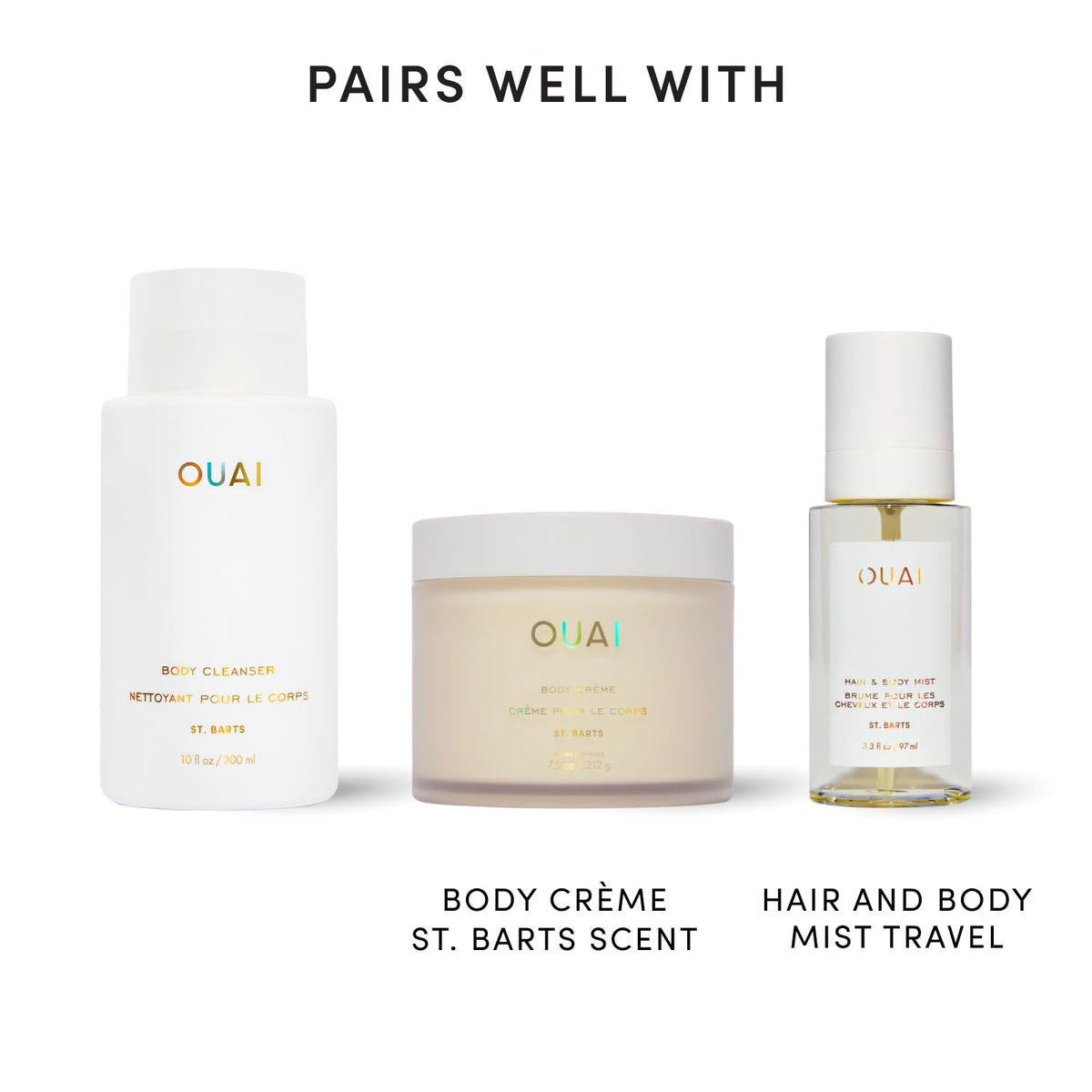 OUAI Body Cleanser - Foaming Body Wash - St. Barts (10 Fl Oz)