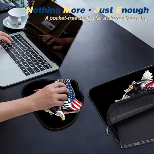 Laptop Bag 13 Inch,Resistant Shockproof Laptop Sleeve Case Protective Cover Carrying Case with Handle Compatible for HP Dell Lenovo Acer Asus Notebook Computer,America 250 Eagle Flag - color: America 250 Eagle Flag, size: 13-13.3 in