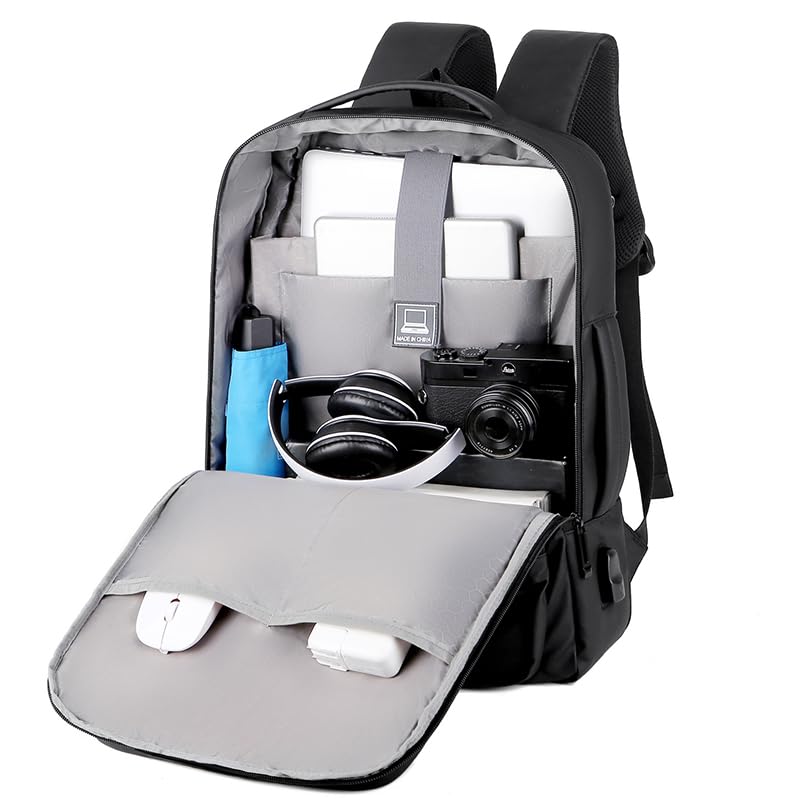 Laptop Backpack for Men 17.3 inch Travel Computer Bag - color: Black280