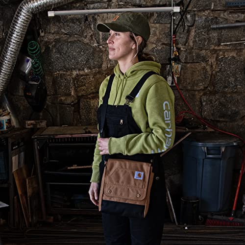 Carhartt Crossbody Snap Bag, Durable, Adjustable Shoulder Bag with Flap Over Snap Closure - color: Port