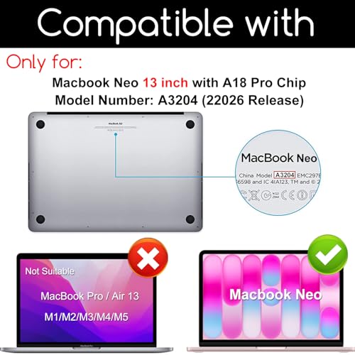 KEANBOLL 3-Pack Trackpad Protector Cover for MacBook Neo 13 (A3404), Unti-Scratch Smooth Surface Unti
