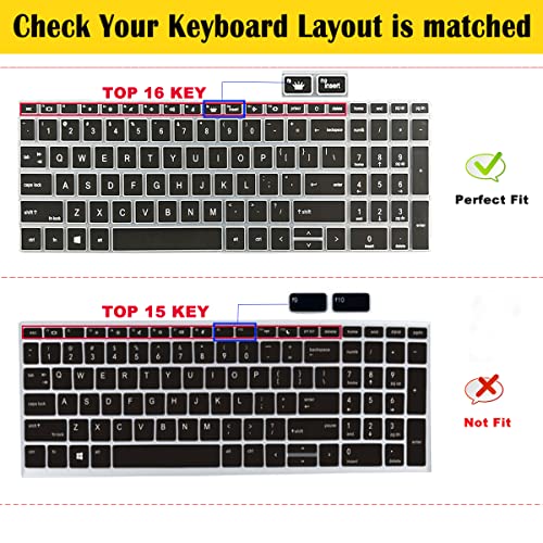 Keyboard Cover for 15.6" HP ProBook 450 G8 G9 G10/ 455 G8 G9 G10/ 650 G8/HP Zbook Power G8 G9, New HP ProBook 15.6'' Keyboard Skin(NOT fit HP ProBook 450/455/650 G6 G7)-Clear - color: Clear
