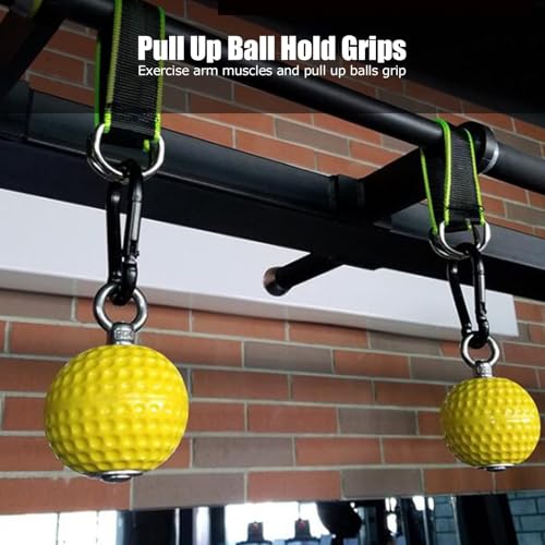 HERCHR Pull Up Grip Ball Anti Slip Rock Climbing Ball Pull Up Hold Grips Replacement for Fitness Bouldering Strength Training(72mm)