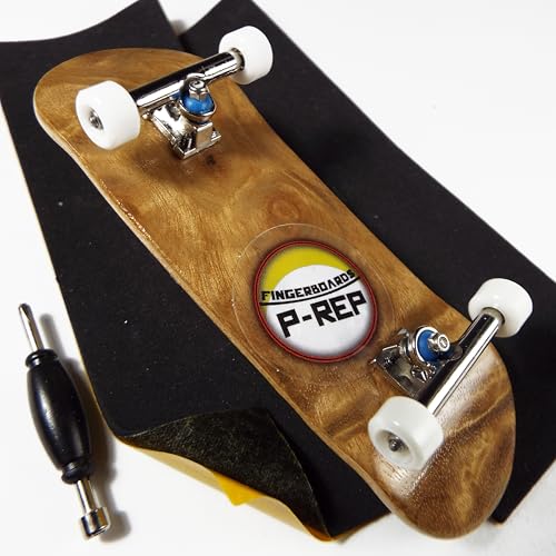 P-REP V2 Pro Performance Complete Wooden Fingerboard kit with Urethane Wheels and Bushings 32mm - Burl - color: Burl