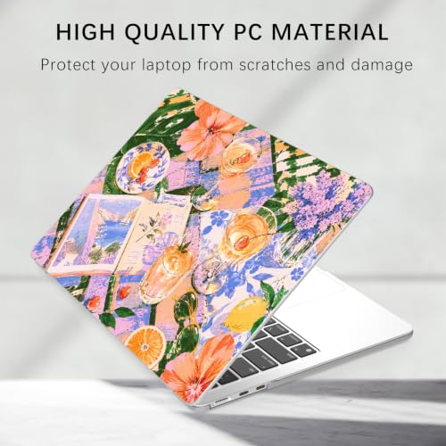 Compatible with MacBook Air 13 inch Case M1 Cute Flower Book | A2337 A2179 A1932 2021-2018 Release | Protective Hard Shell Matte Cover for MacBook Air 13.3 inch - color: Afternoon Tea, size: MacBook Air 13.3 inch M1 A2337 A2179 A1932