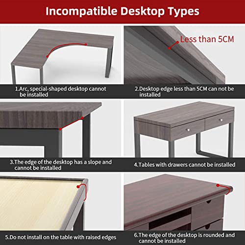 Sisyphy Ergonomics Desk Extender Tray, 11.8x5.9" Punch-Free Clamp on, Foldable Keyboard Drawer Tray, Table Mount Arm Wrist Rest Shelf, Computer Elbow Arm Support - color: White, size: 5.9*11.8"(30*15cm)