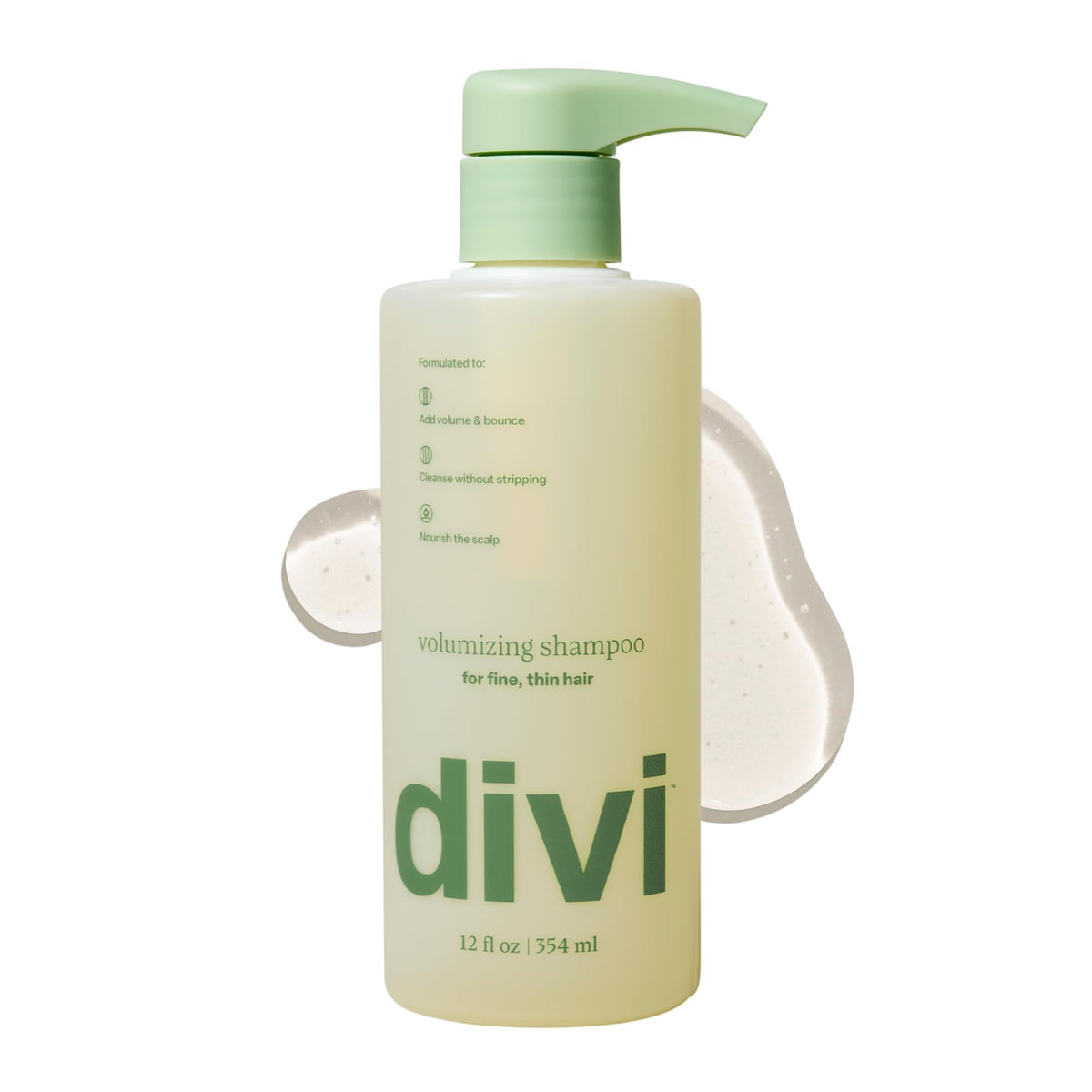divi Volumizing Shampoo for Fine, Thin Hair with Postbiotics | 12 fl oz