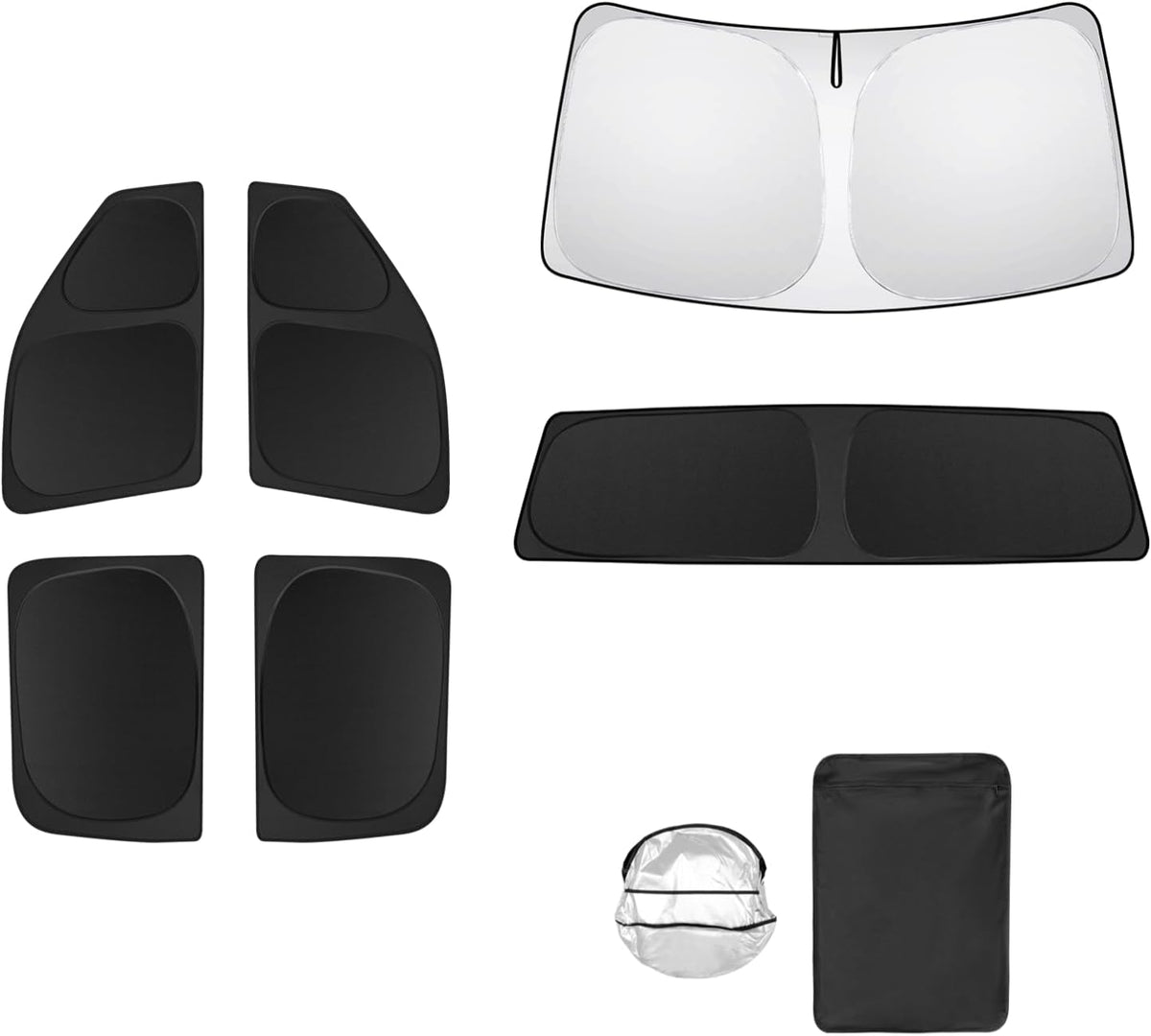 6pcs Car Window Shades for Dodge RAM 2500 3500 2010-2025 Accessories,Windshield Side Rear Full Sunshade,Sun Visor UV Blocking, Privacy Protection and Blackout for Camping Outdoor
