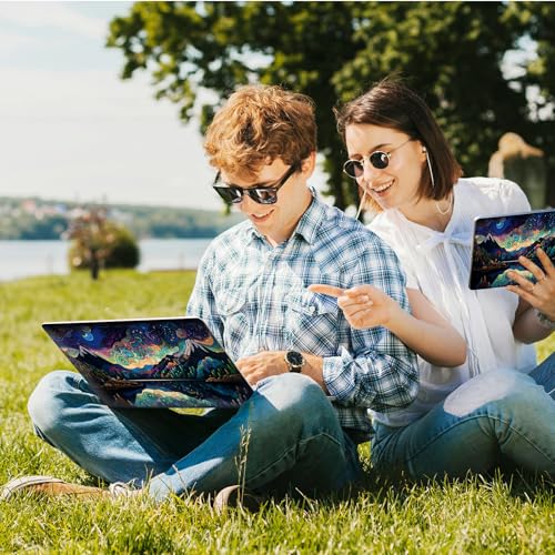 Universal Laptop Skin Sticker with 2 Wrist Pad Skins, Waterproof Scratch Resistant Vinyl Laptop Cover Decal, Cut to Fit for 11–15.6 Inch MacBook HP Dell Lenovo, Art Landscape - color: Art Landscape