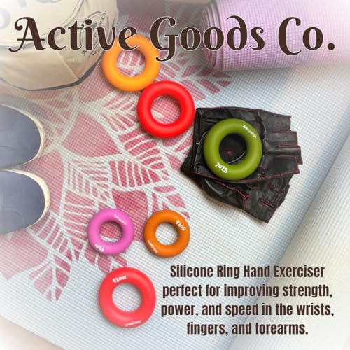 Hand Exerciser - PROFESSIONAL GRADE, Set or Single, Different Sizes. Visit to see more! Bague classique en silicone parfaite pour améliorer la force, la puissance et la vitesse dans les poignets. - size: 13 Single Ring - 2.5 in - 50 lb