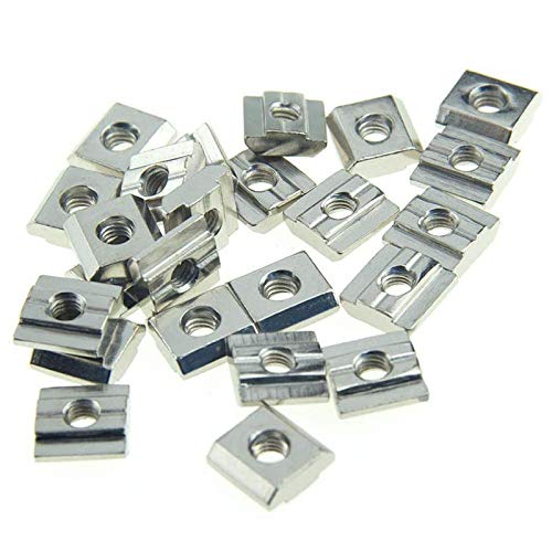 30pcs 3030 Series Sliding T Nuts Metric M4 Thread Slide in Hammer Head T-Nut for Standard 8mm T-Slot Aluminum Extrusion Profile （3030 Series M4） - size: 3030 Series M4
