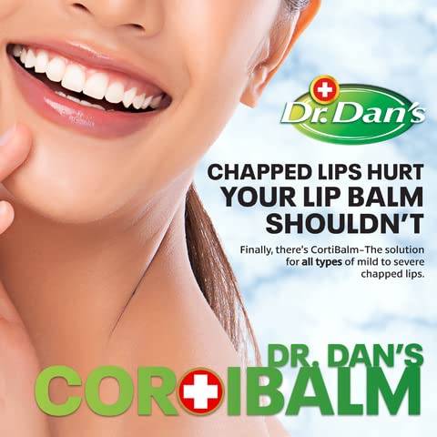Dr. Dan's Cortibalm 3-Pack 1% Hydrocortisone Lip Balm for Dry Cracked Lips