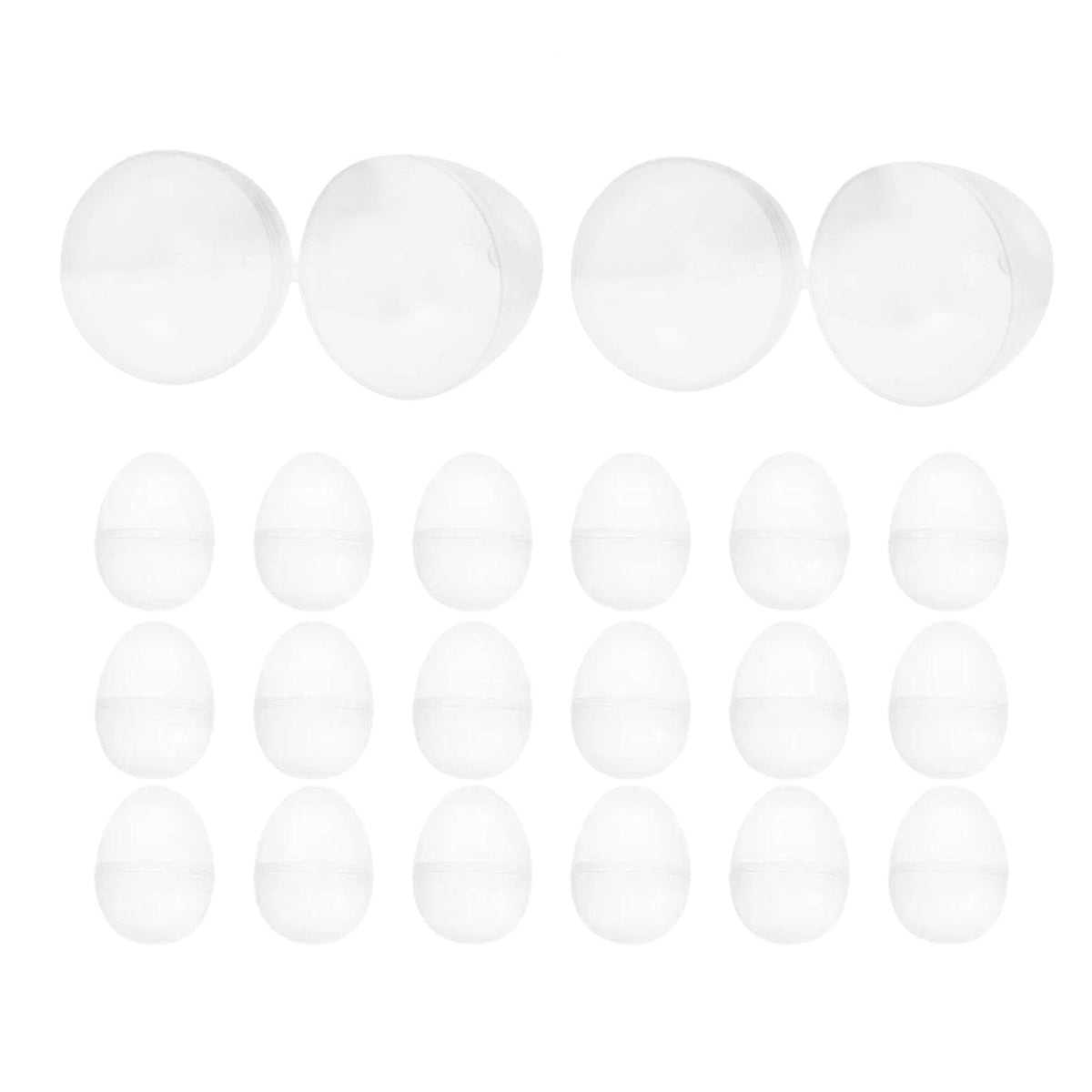 MsaHeuto 20x Clear Fillable Easter Eggs Party Favors Easter Basket Stuffers Fillers for